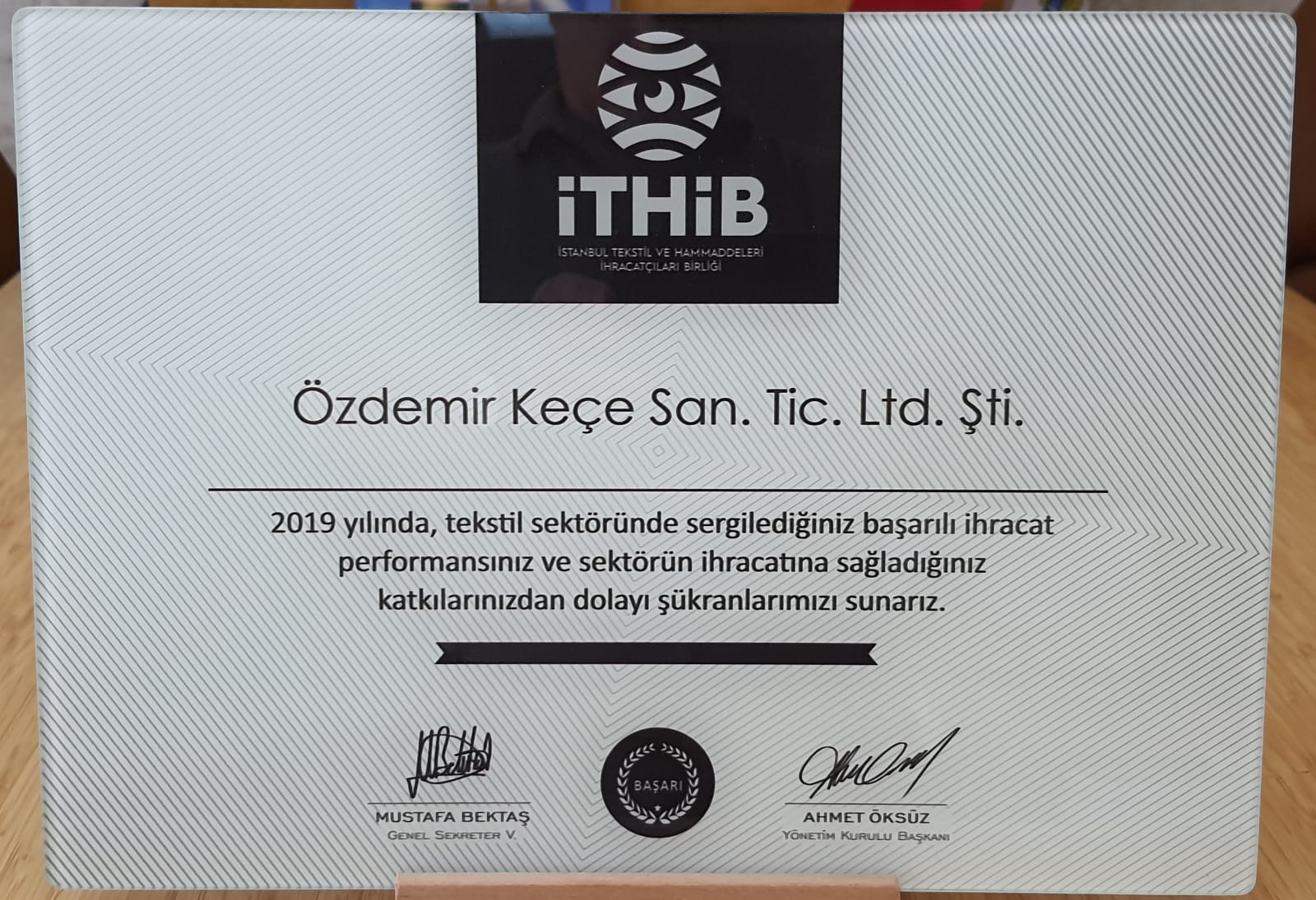 Kalite Belgesi — 2020